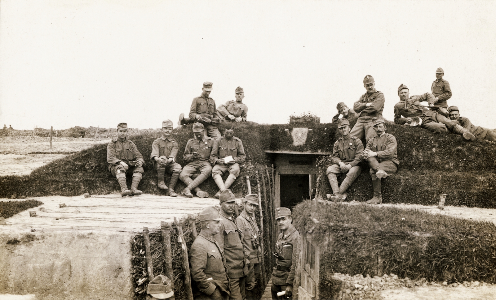 1915, Visnyovszky Éva, First World War, trench, Fortepan #116260