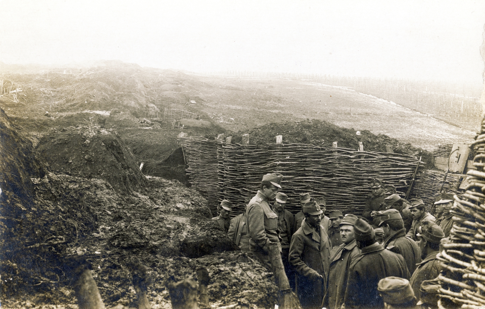 1915, Visnyovszky Éva, First World War, trench, Fortepan #116283