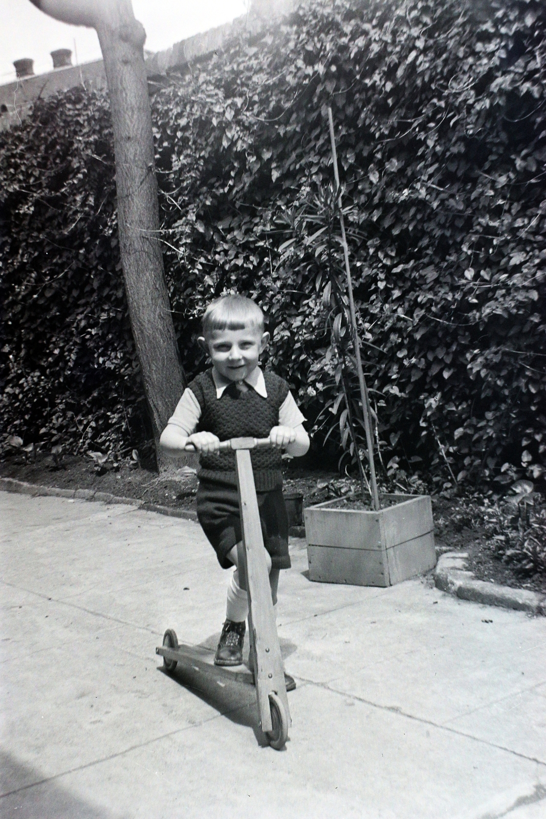1934, Fortepan/Album009, scooter, protruding ears, Fortepan #116453