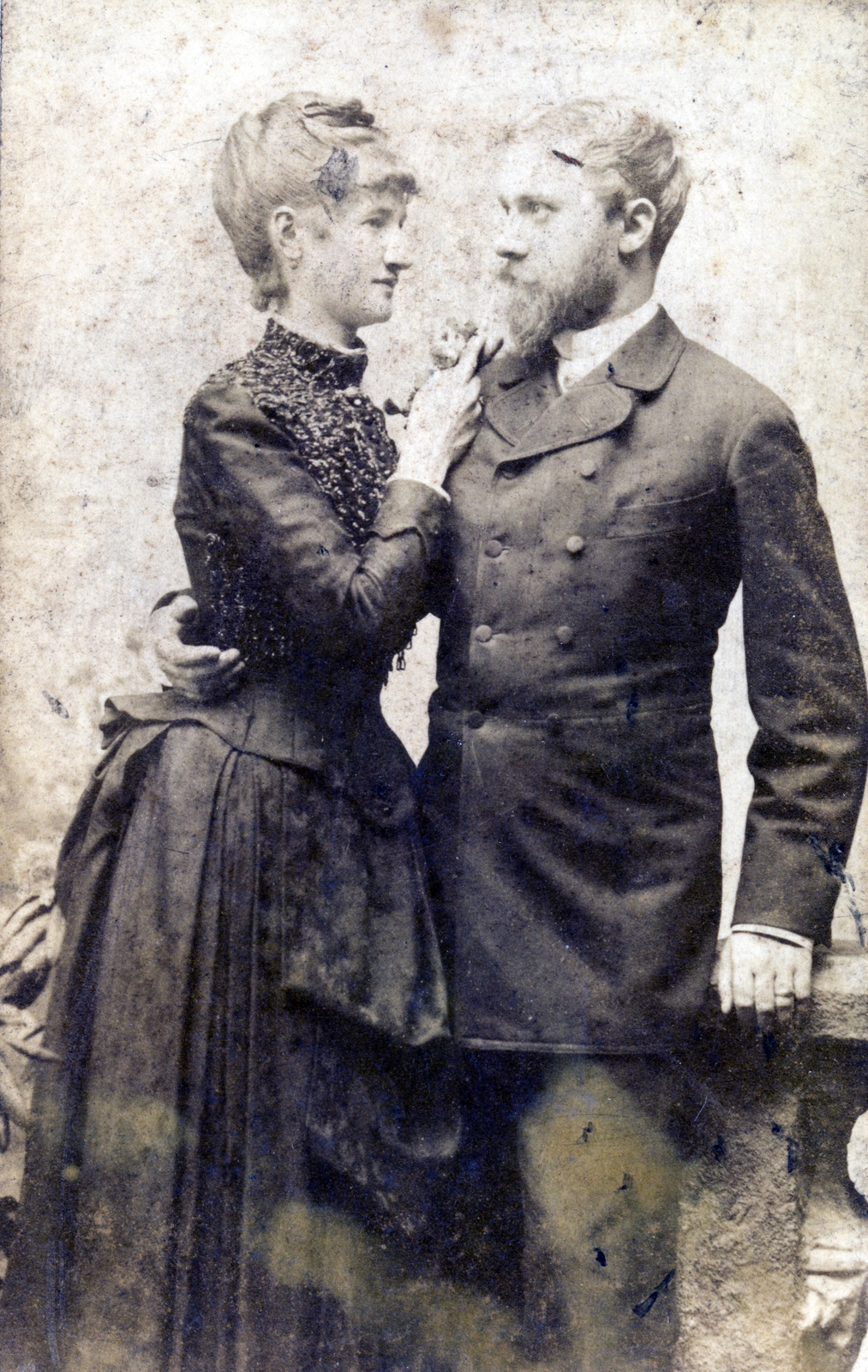 1900, Fortepan/Album009, házaspár, dupla soros kabát, átkulcsolt derék, Fortepan #116504