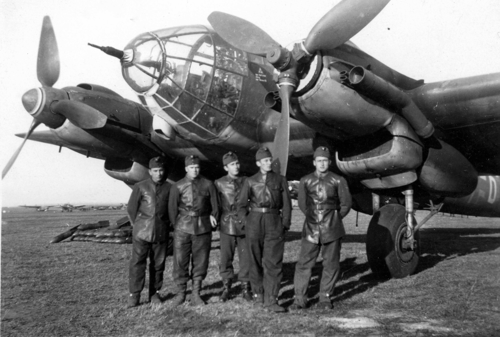 1943, Szabó Barbara, German brand, airplane, Heinkel-brand, Fortepan #116526