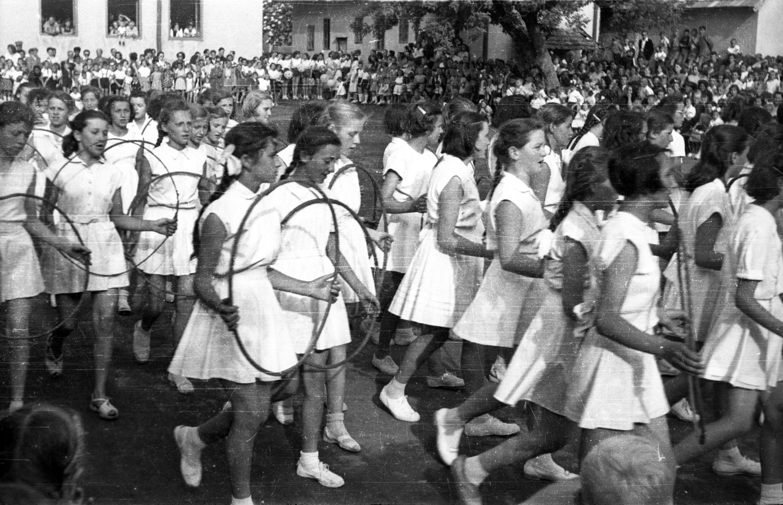 1958, Szűcs Nóra, hula hoop, Fortepan #116570