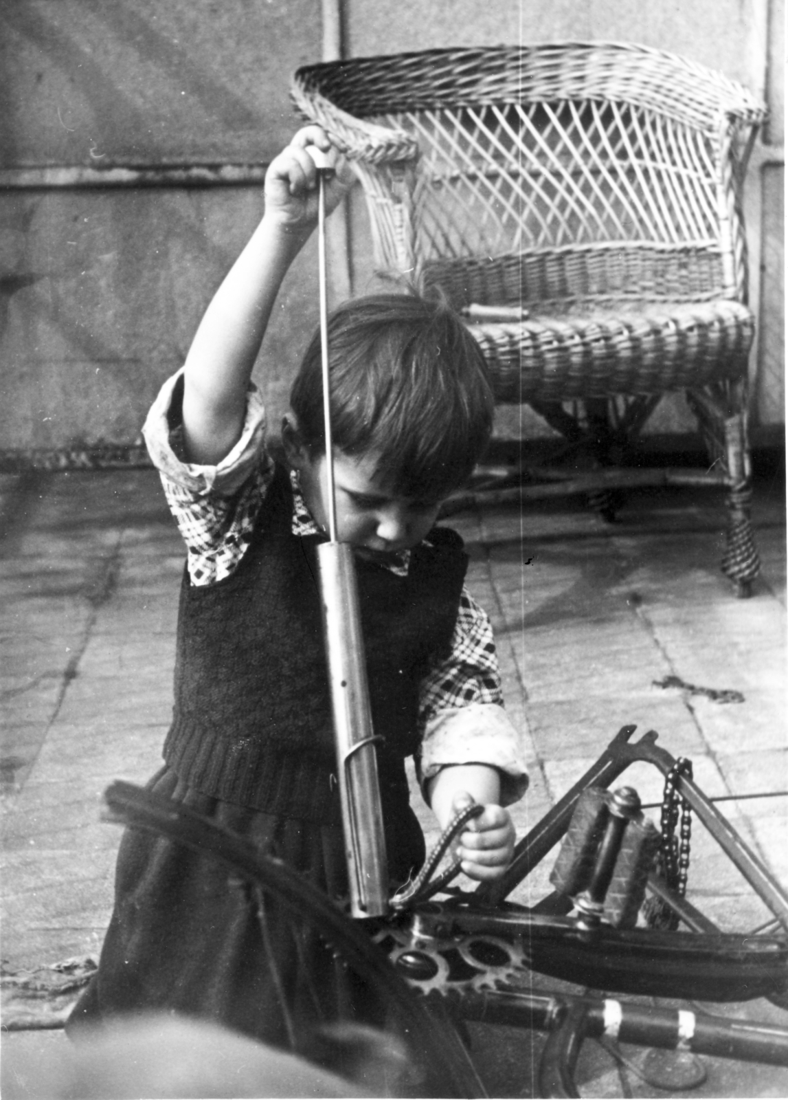 Hungary, Budapest V., Galamb utca 5., 1956, Vojnich Pál, Budapest, kid, Fortepan #116615