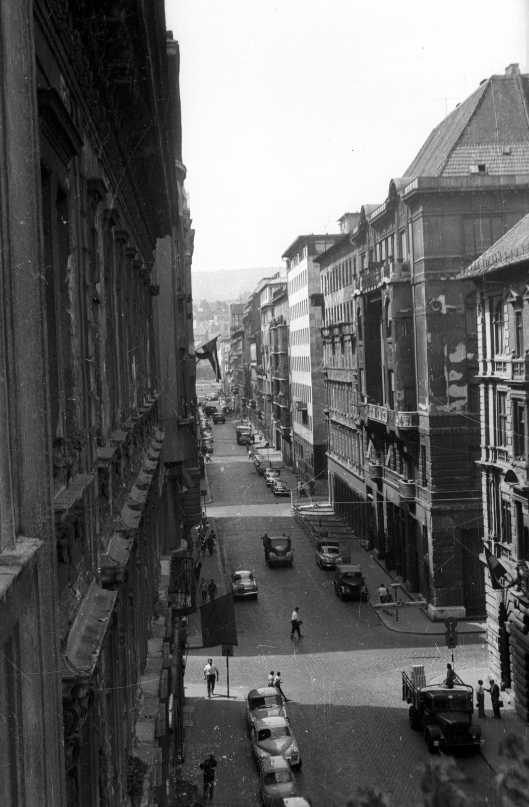 Hungary, Budapest V., Arany János utca a Hercegprímás (Alpári Gyula) utcától a Duna felé nézve., 1959, FSZEK Budapest Gyűjtemény / Sándor György, Sándor György, Budapest, Fortepan #116934
