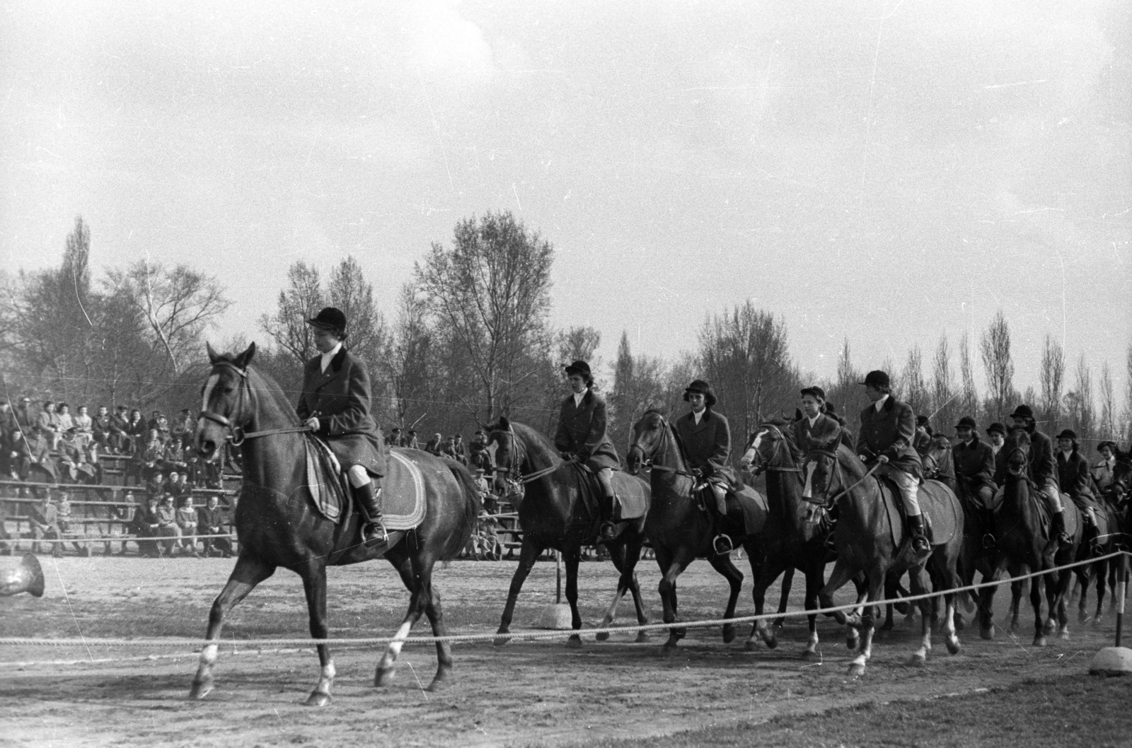 Hungary, 1958, FSZEK Budapest Gyűjtemény / Sándor György, Sándor György, rider, Fortepan #117179