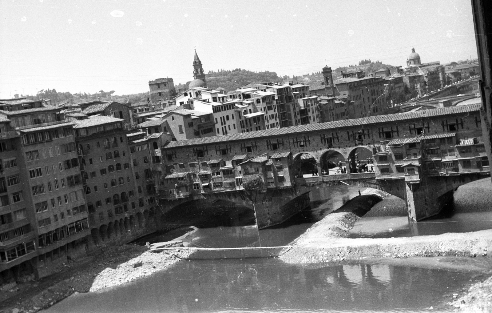 Italy, Florence, Ponte Vecchio., 1965, Aradi Péter, Szenczi Mária, Fortepan #117270