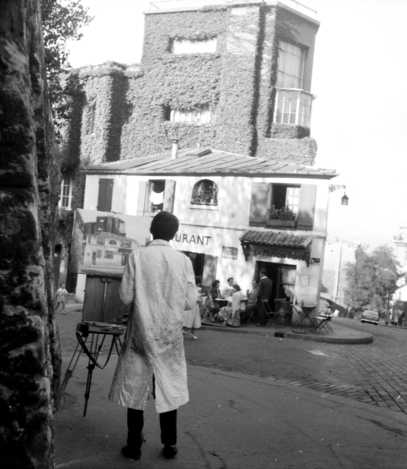 France, Paris, Montmartre, Rue des Saules - Rue de l'Abreuvoir sarok., 1959, Aradi Péter, Szenczi Mária, Fortepan #117547