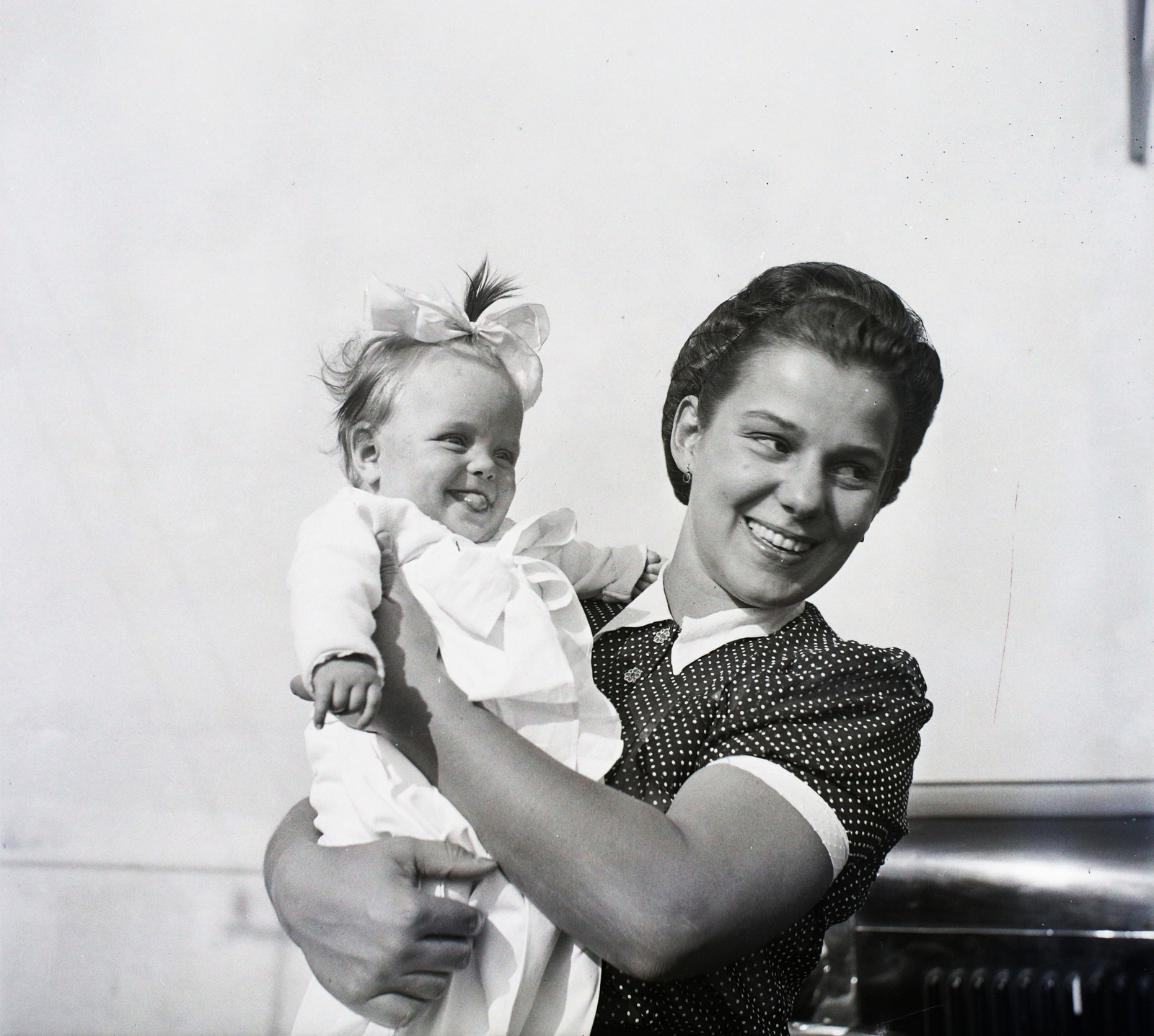 1939, Korbuly, doll, newborn, ribbon, mother, Fortepan #117594