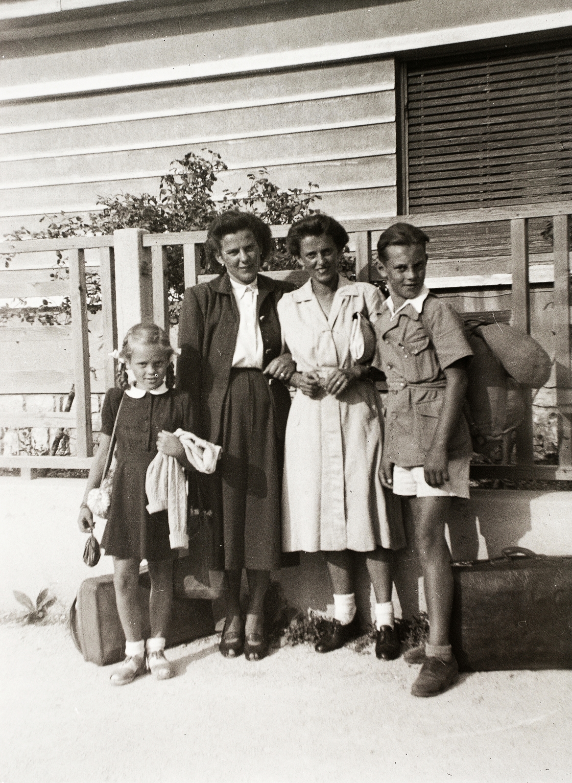 1940, Korbuly, család, napbarnított, utazás, Fortepan #117641