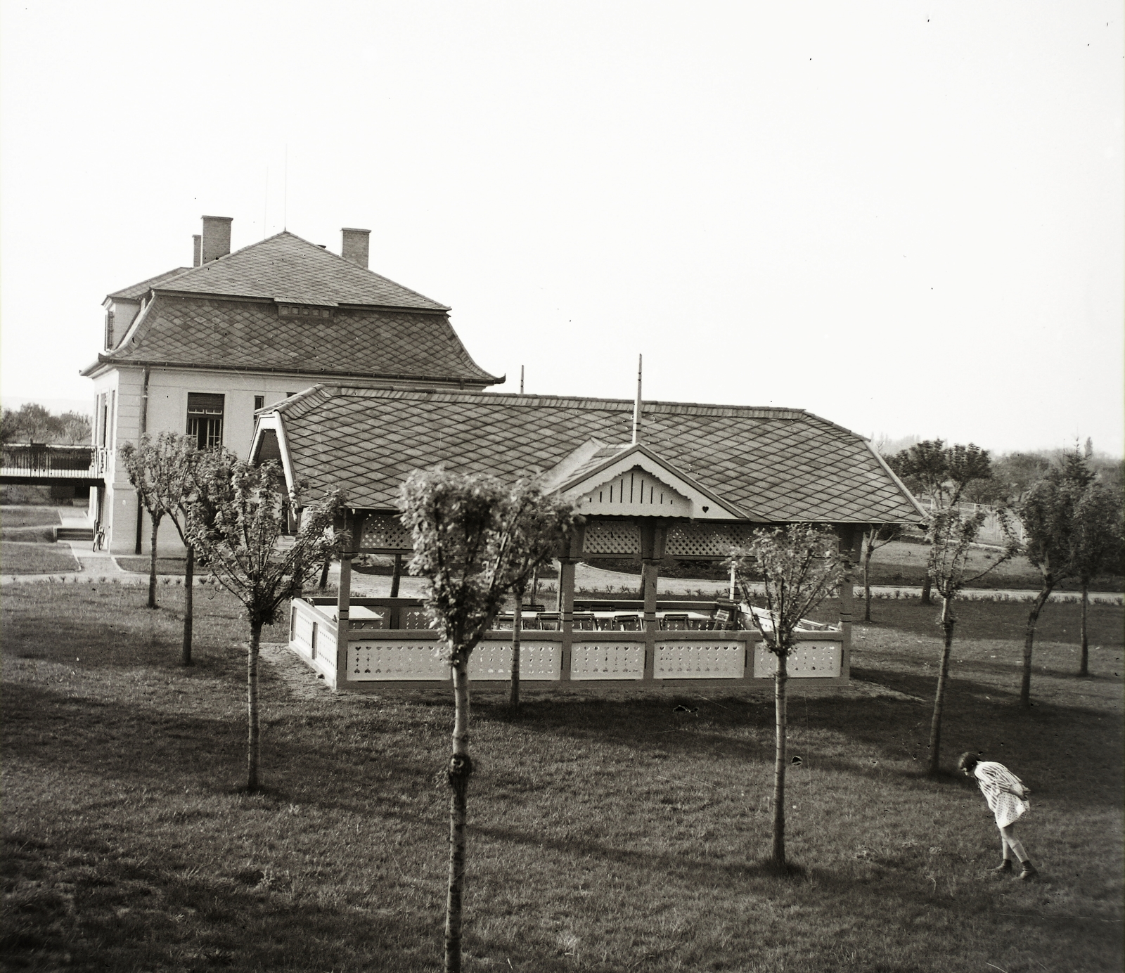 Hungary, Halásztelek, (ekkor Tököl külterülete), a Korbuly birtok a mai Korbuly utca felől., 1935, Korbuly, Fortepan #117643