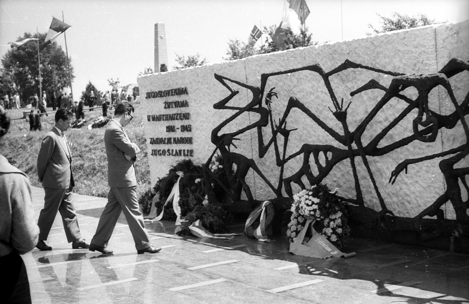 Austria, Mauthausen, a jugoszláv áldozatok emlékműve az egykori koncentrációs tábor helyén., 1965, Dán Zsuzsanna, Fortepan #117676