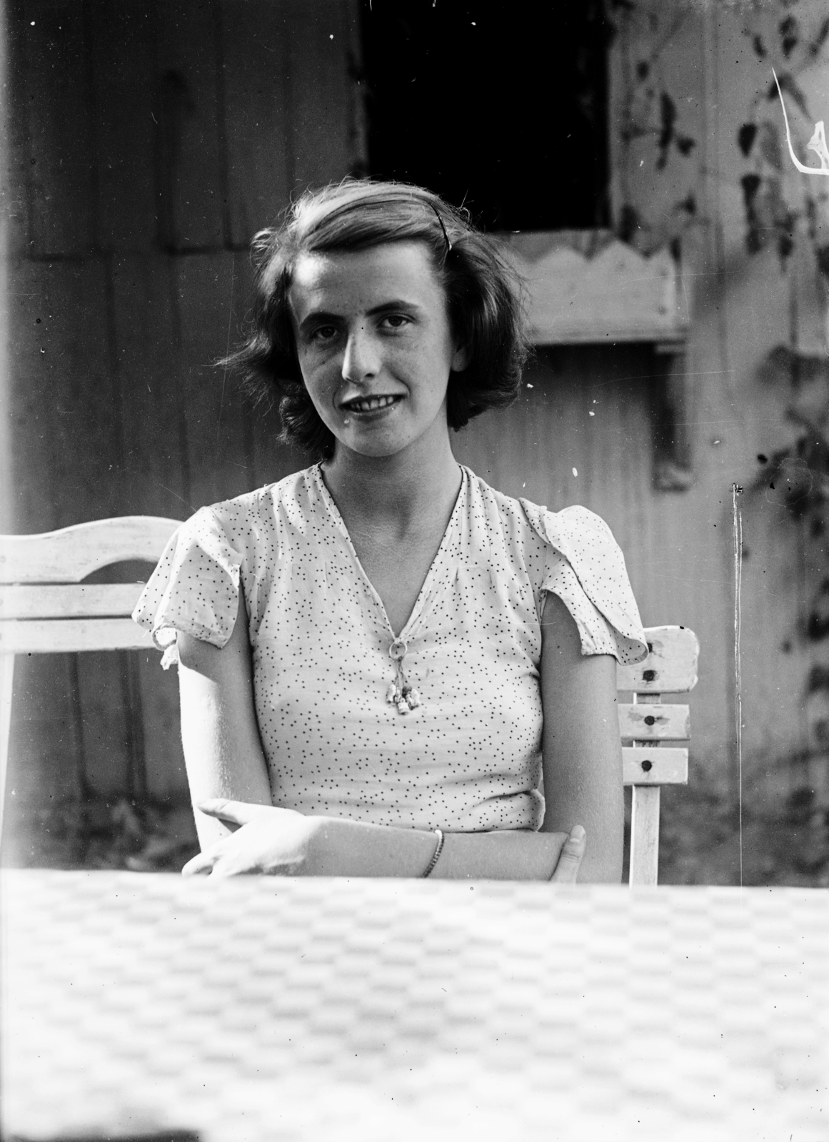 1942, Glázer Attila, lady, jewelry, Fortepan #117905