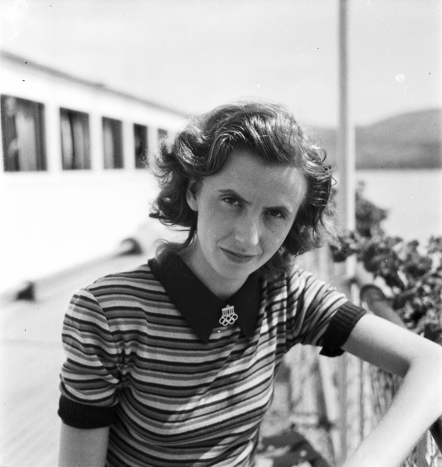 1949, Glázer Attila, lady, knitwear, wrangler, Fortepan #117934