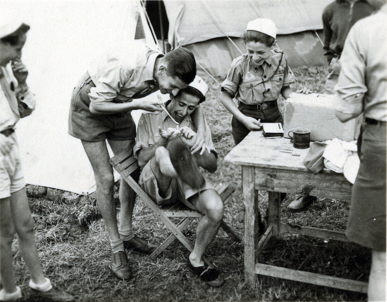 1946, Glázer Attila, scouting, fun, boys, Fortepan #118002