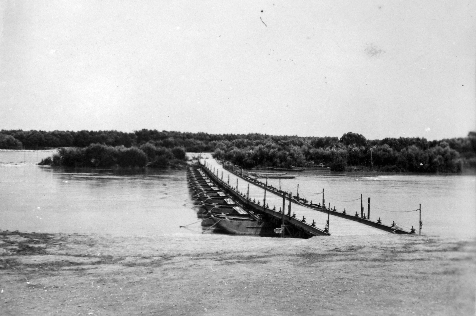 1935, Gádoros Lajos, bridge, boat, Fortepan #11806