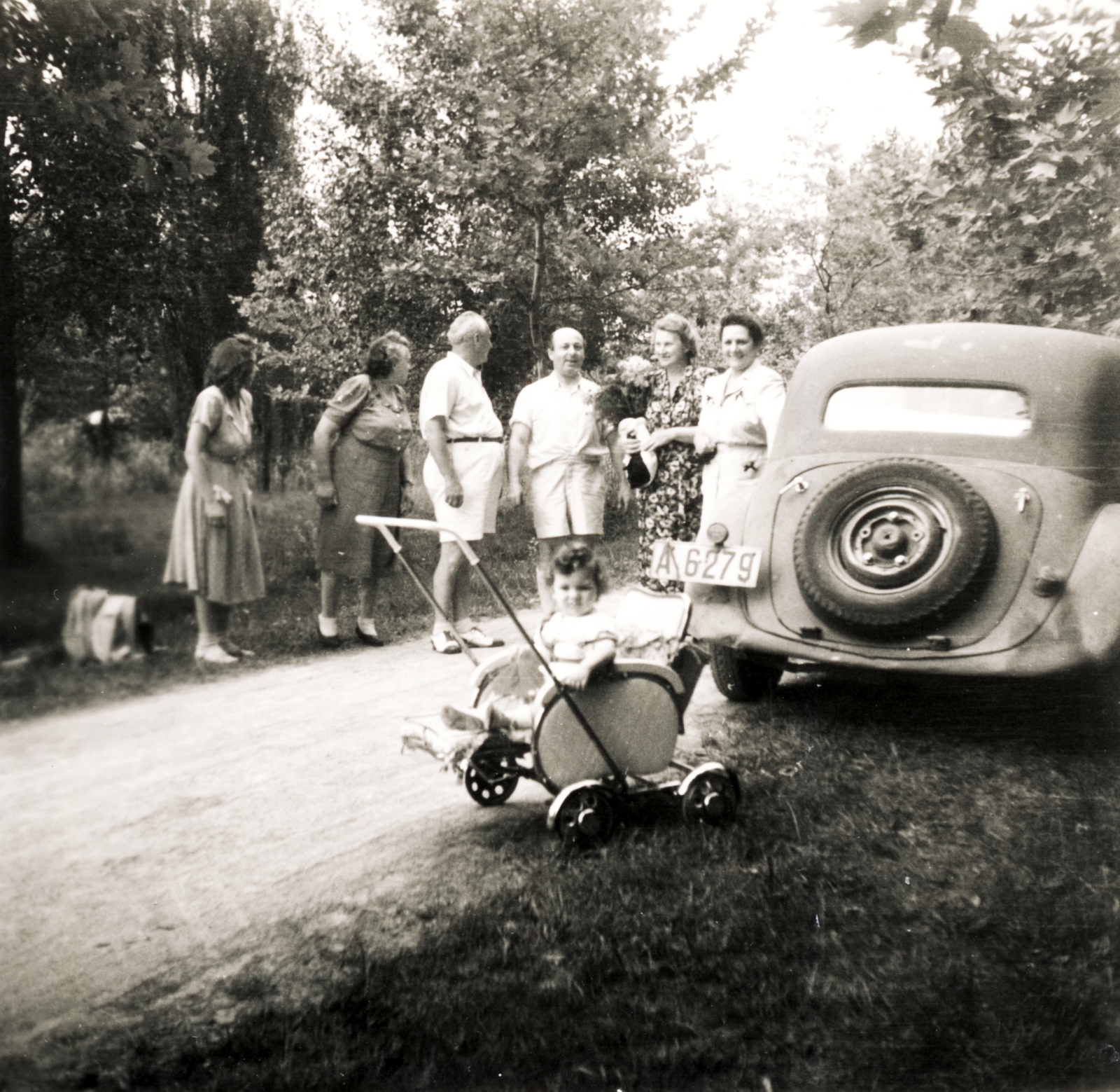 1948, Kőrössy Szabolcs, baby carriage, Fortepan #118087