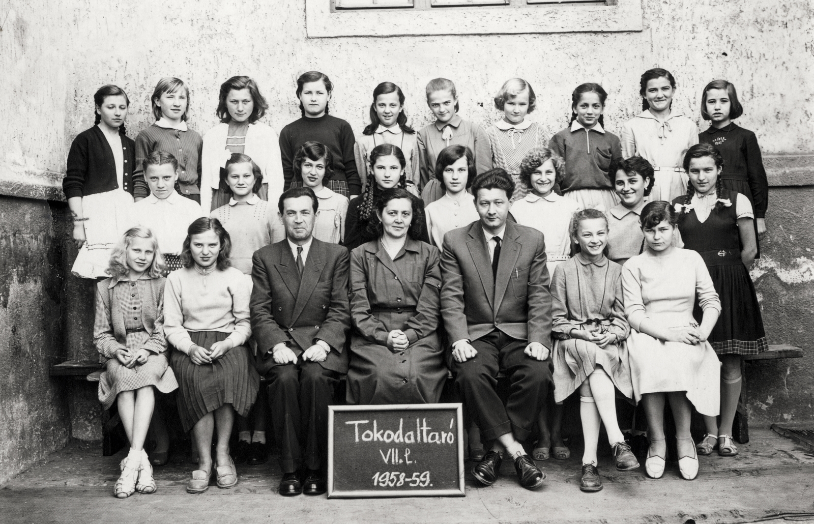 Hungary, Tokodaltáró, Általános Iskola, csoportkép egy hetedikes osztályról., 1959, Kőrössy Szabolcs, class photo, school, Fortepan #118099