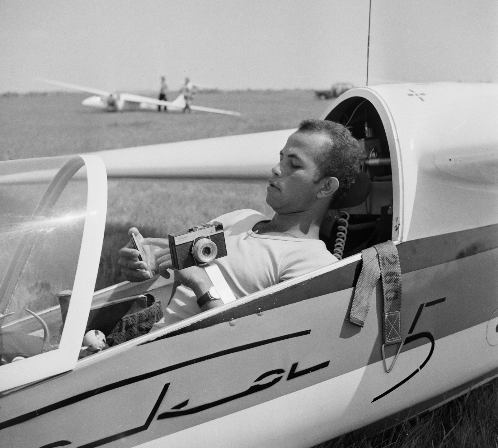 1979, MHSZ, camera, sailplane, Lomo Smena 8M, Fortepan #118260