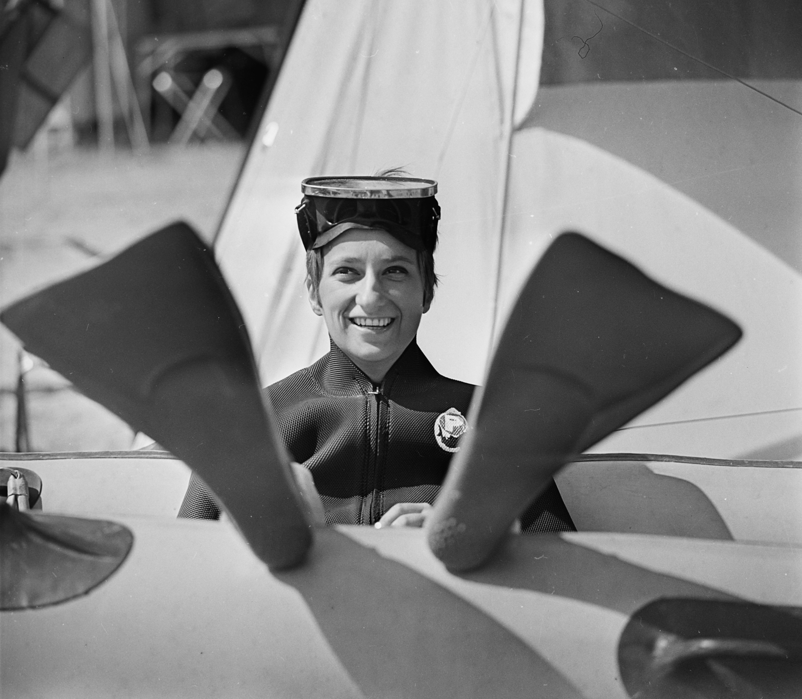 1970, MHSZ, swimfin, skin-diver, Fortepan #118471