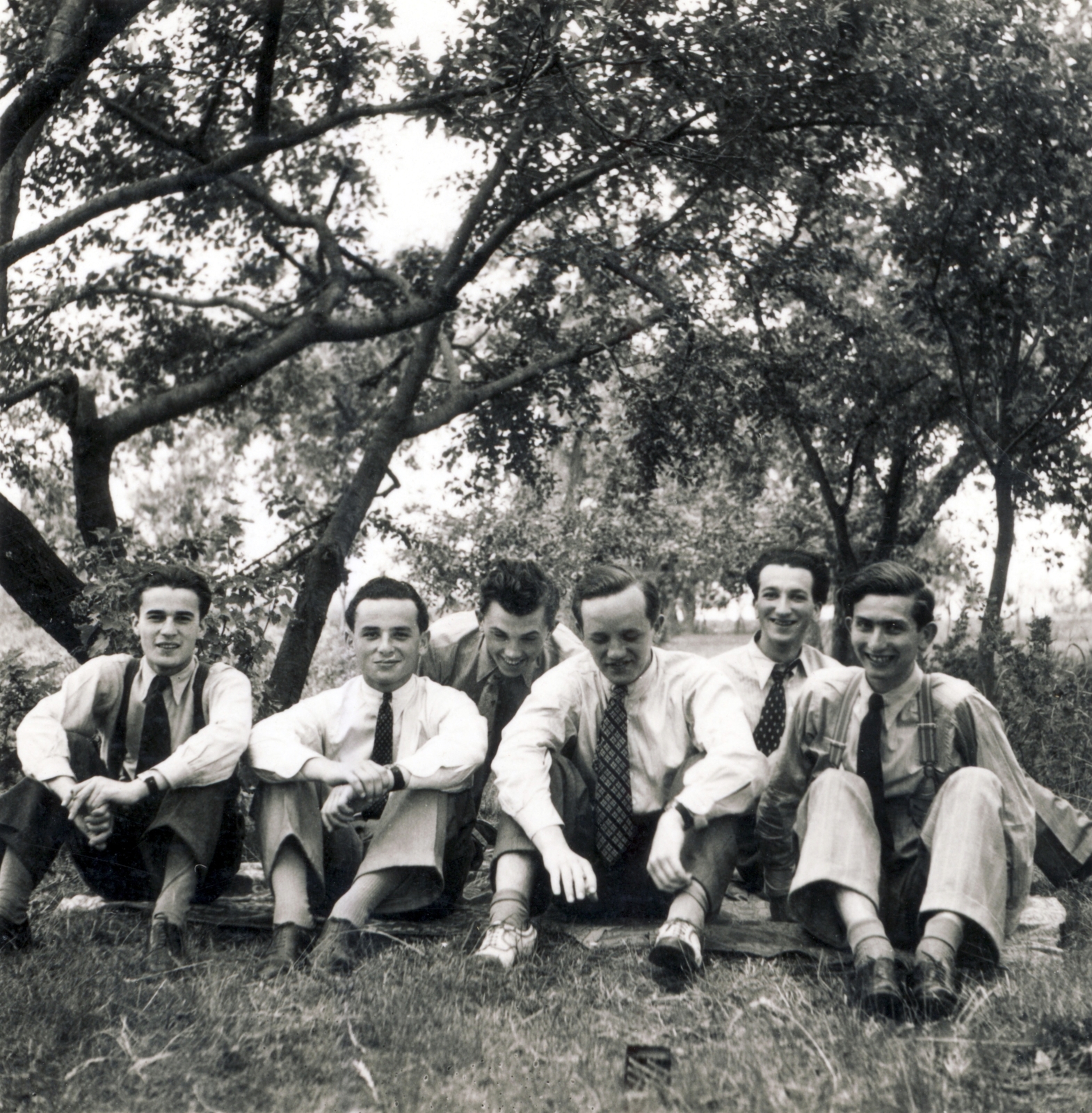 1940, Gál Mihály, nyakkendő, csoportkép, férfiak, Fortepan #118525