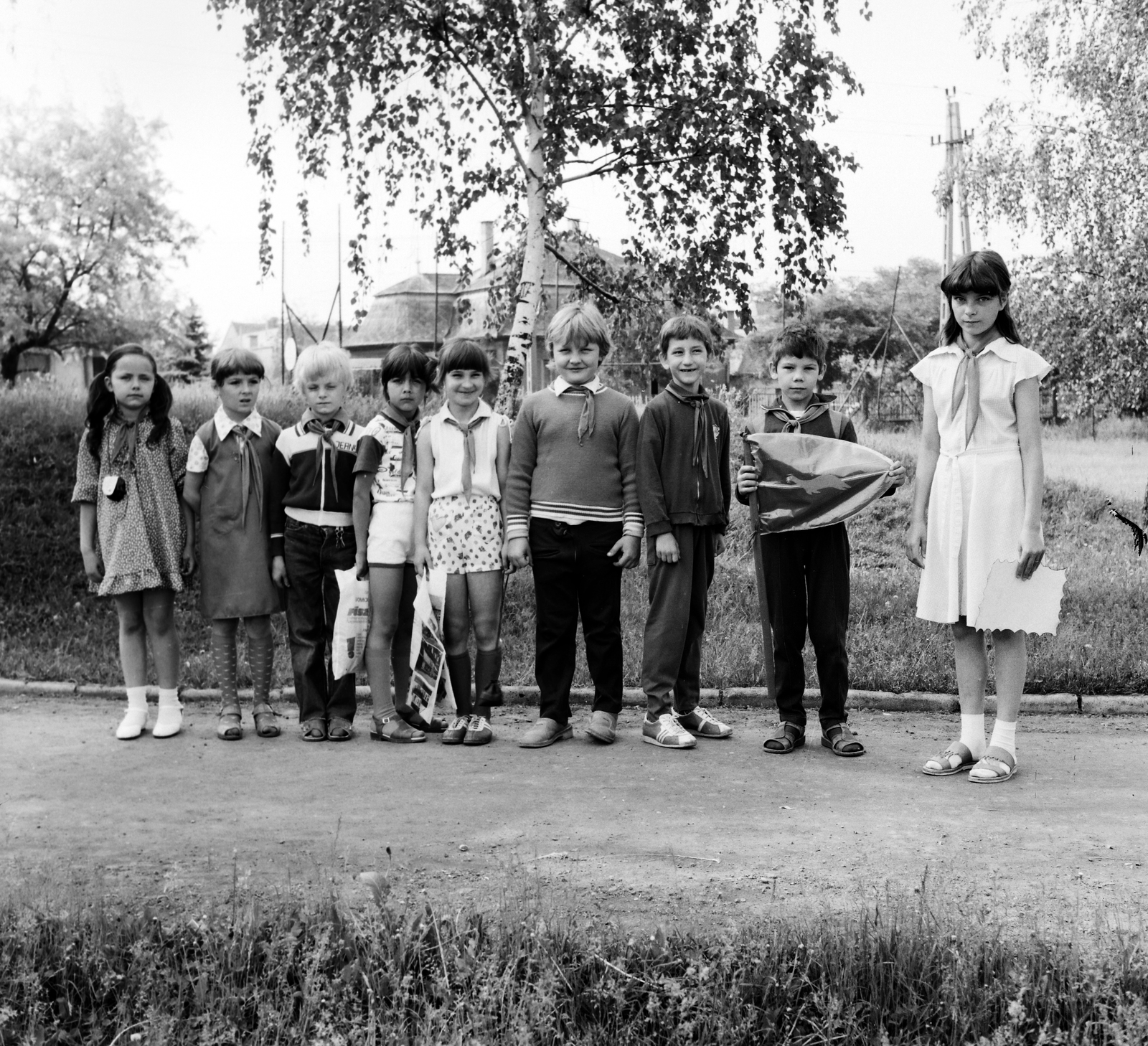 1983, Slachta Krisztina, Little drummer, skirt, girl, kid, Fortepan #118560