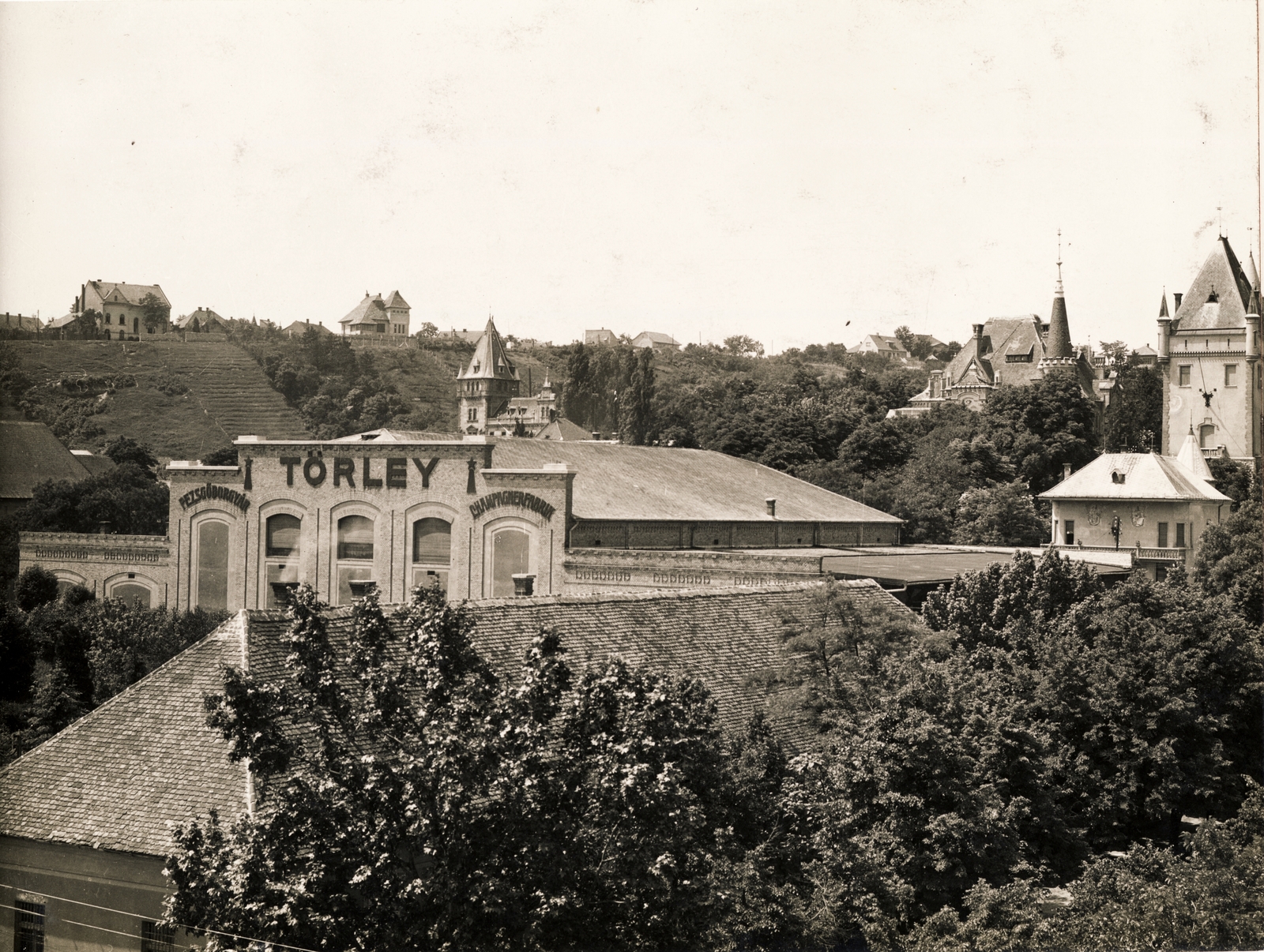 Hungary, Budapest XXII., Anna utca, Törley pezsgőgyár., 1937, Uj Nemzedék napilap, champagne, Budapest, sparkling wine, Törley-brand, Fortepan #118820