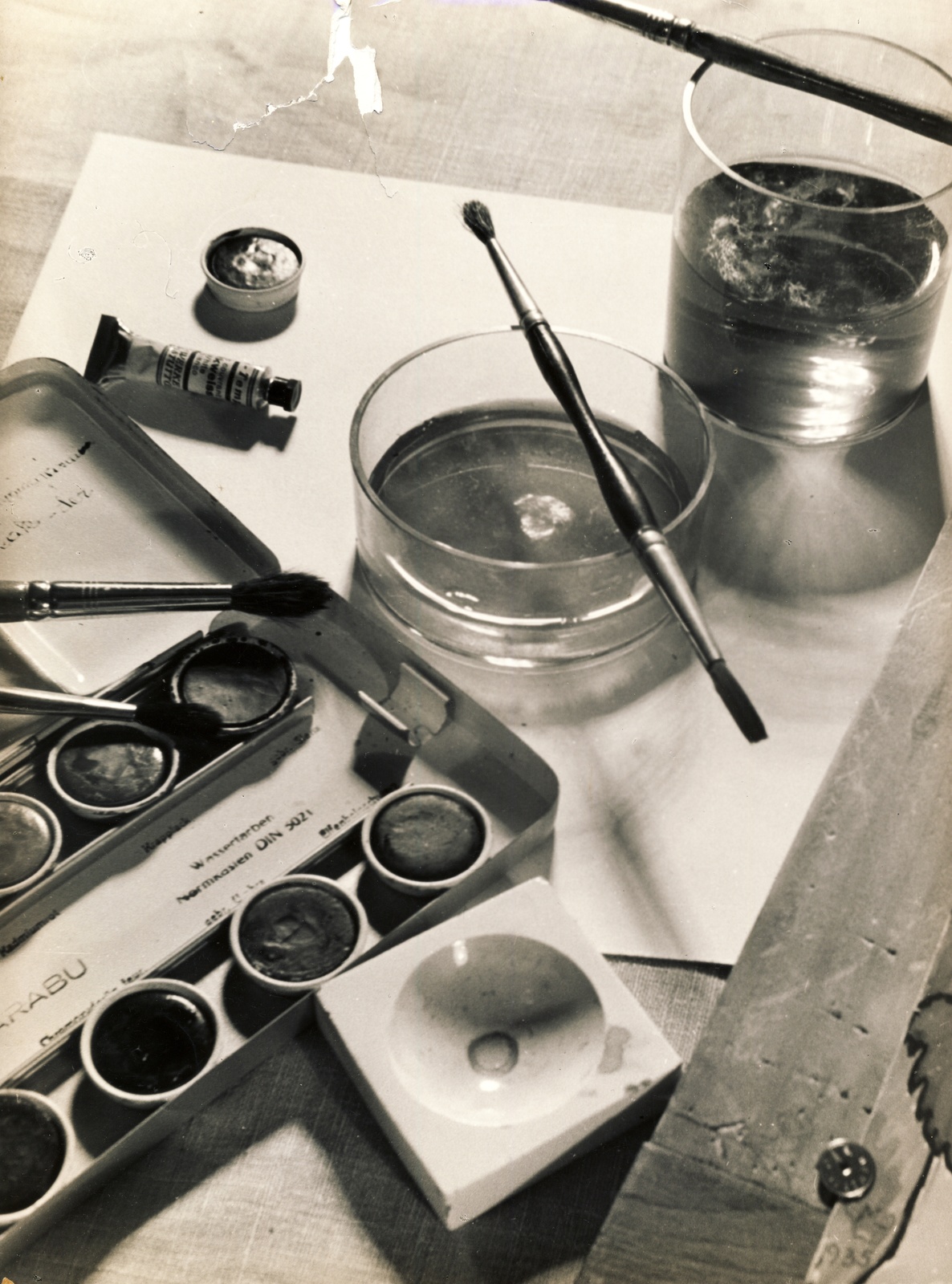 1937, Uj Nemzedék napilap, brush, watercolours, Fortepan #118850