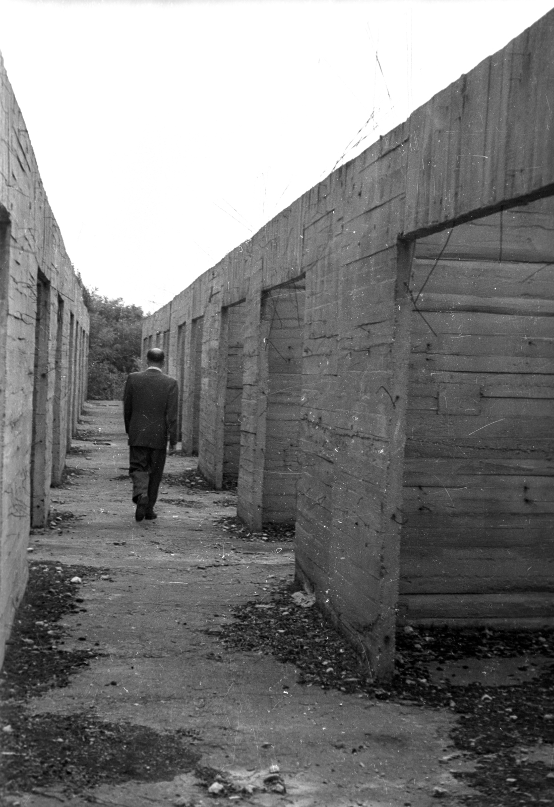 1958, FSZEK Budapest Gyűjtemény / Sándor György, Sándor György, construction, man, Fortepan #119044