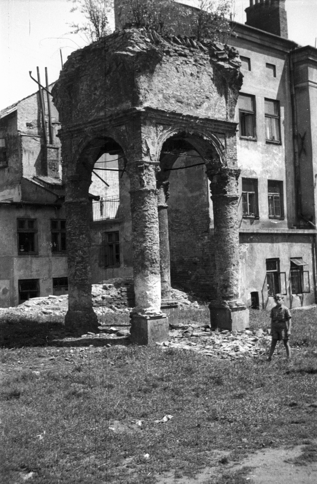 Poland, Tarnów, ulica Żydowska, régi zsinagóga., 1943, Bogdan Celichowski, Fortepan #119406