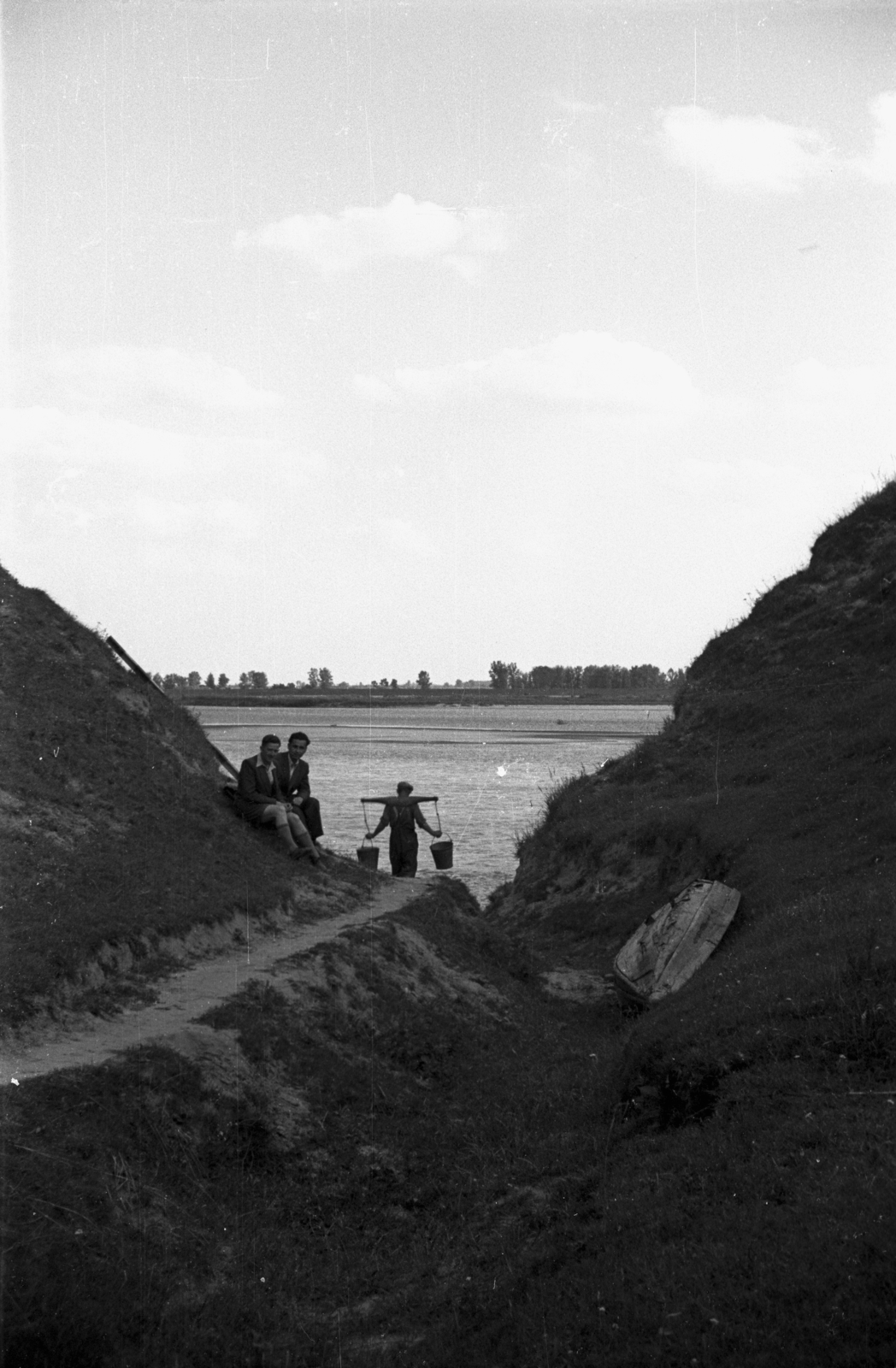 Lengyelország, 1947, Bogdan Celichowski, vízhordás, Fortepan #119860