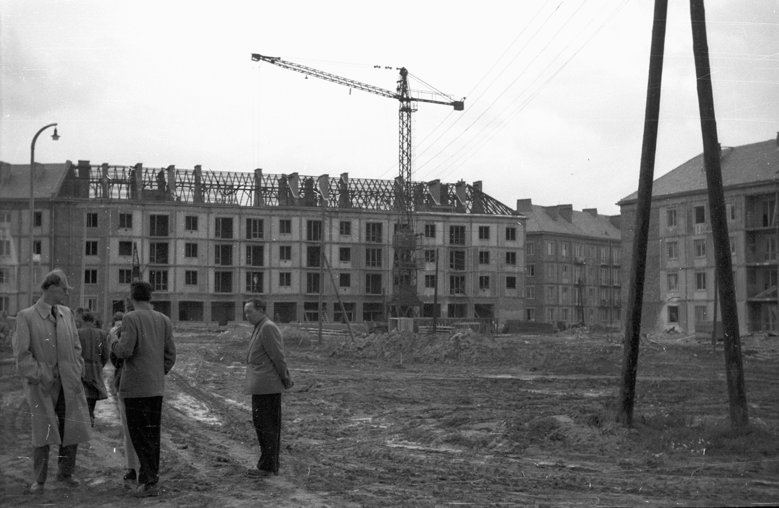 Poland, Tychy, C telep az ulica Cicha felől az ulica Czereśniowa felé nézve., 1959, Bogdan Celichowski, Fortepan #119969