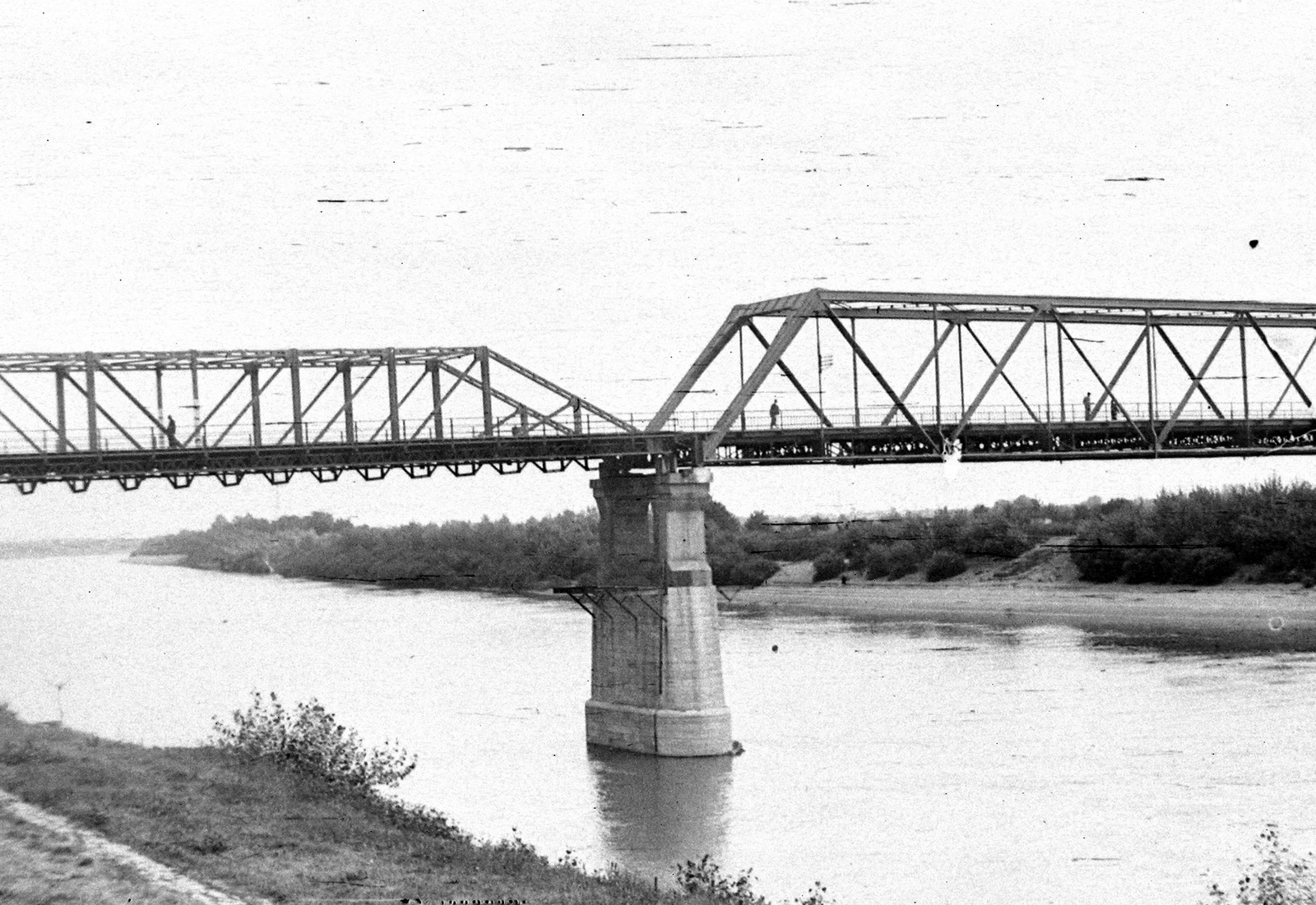 Hungary, Szolnok, közúti híd a Tiszán., 1954, Kurutz Márton, bridge, river, Tisza bridge, Fortepan #11997