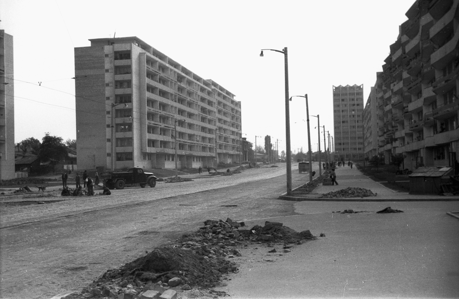 Romania, Bucharest, Calea Giulești a Strada Prunaru felől a Strada Haltei felé nézve., 1976, Bogdan Celichowski, Fortepan #119987