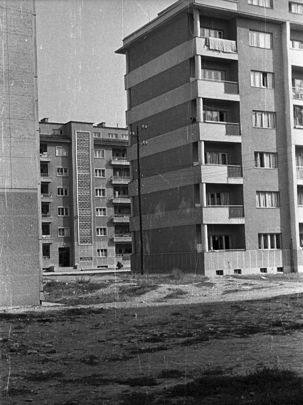 1960, Bogdan Celichowski, blocks, concrete block of flats, Fortepan #120059