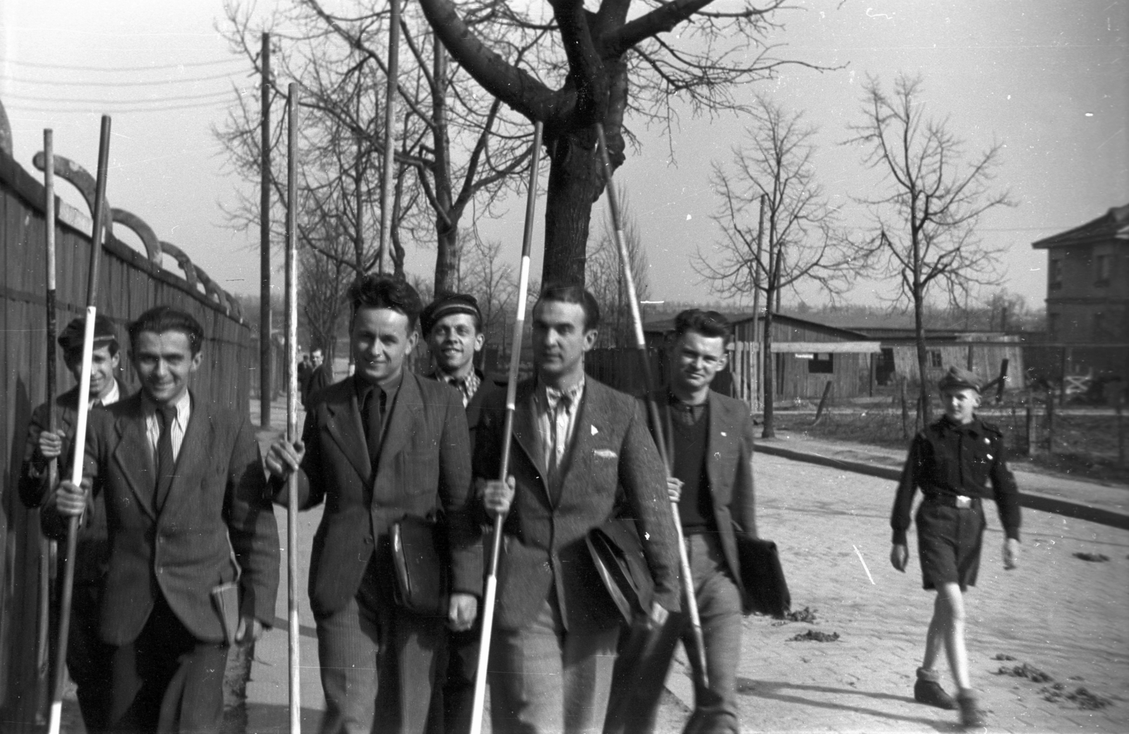 Poland, Poznań, 1947, Bogdan Celichowski, survey, picket, Fortepan #120204