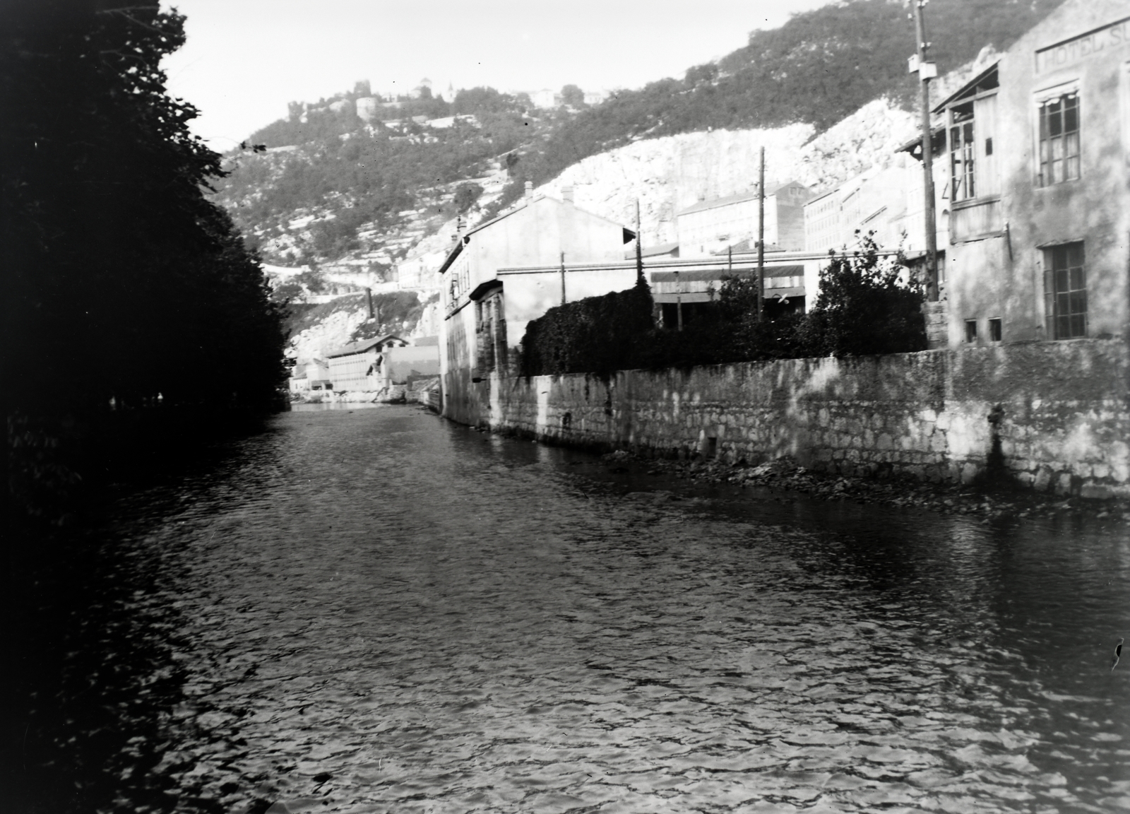 Croatia, Rijeka, a Recsina folyó, fenn Trsat vára., 1913, Hanser Mária, Fortepan #120386