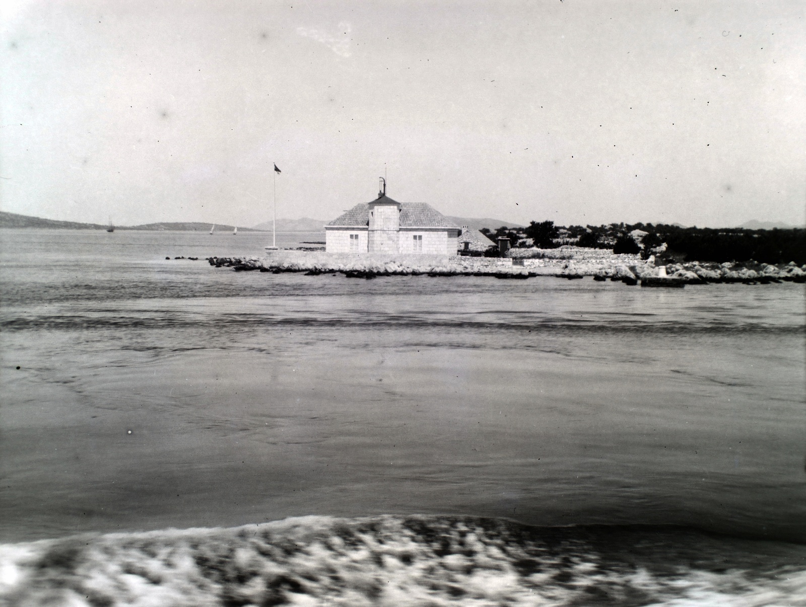 Croatia, Jadrija, világítótorony a Szent Antal-csatorna bejáratánál., 1913, Hanser Mária, Fortepan #120395