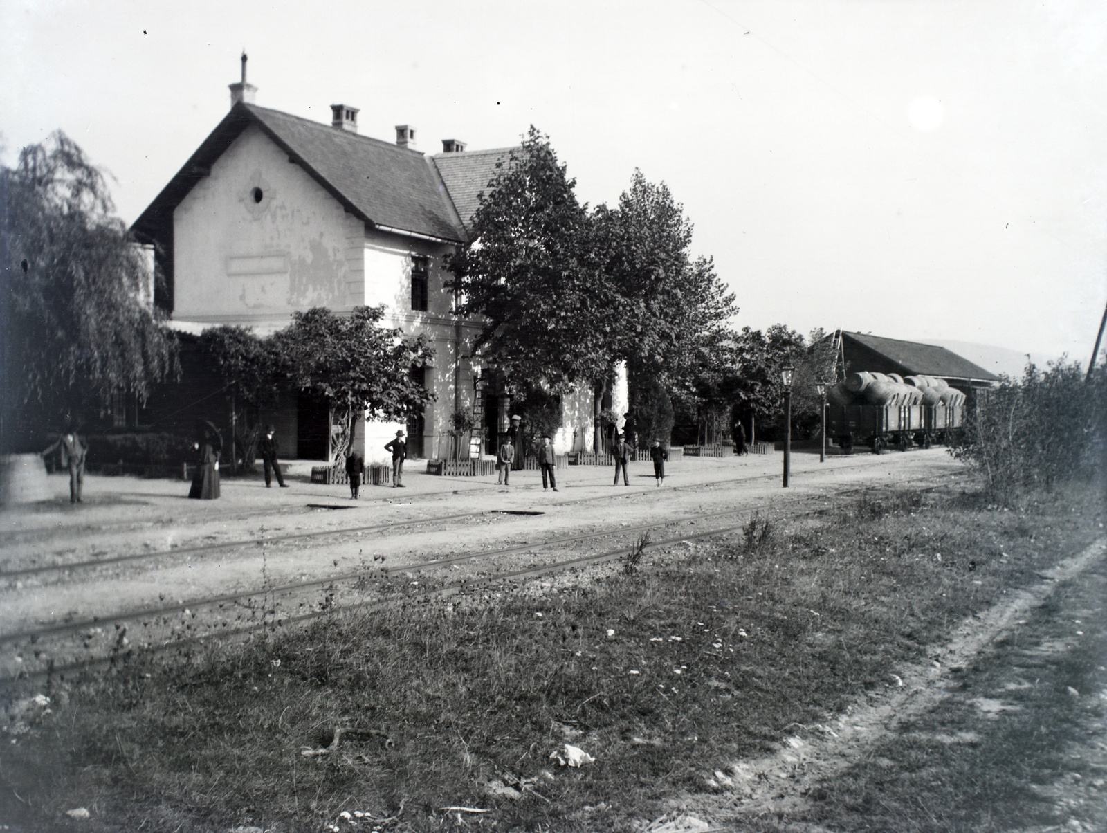 Austria, Eisenstadt, vasútállomás., 1916, Hanser Mária, Fortepan #120405