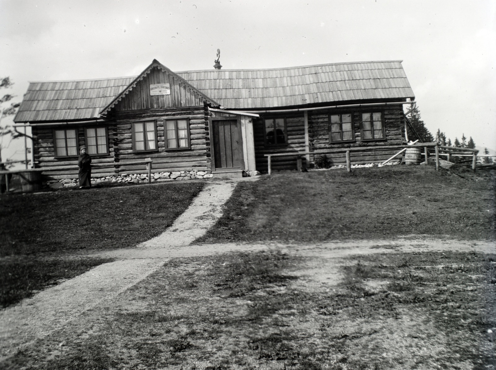 Austria, Mariazell, Bürgeralpe, menedékház., 1916, Hanser Mária, wooden cottage, Fortepan #120411