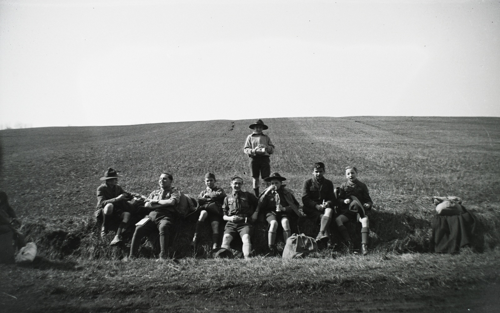 Magyarország, a Magyar Királyi Állami Árpád Reálgimnázium cserkészei kiránduláson., 1935, Hanser Mária, cserkész, Fortepan #120531
