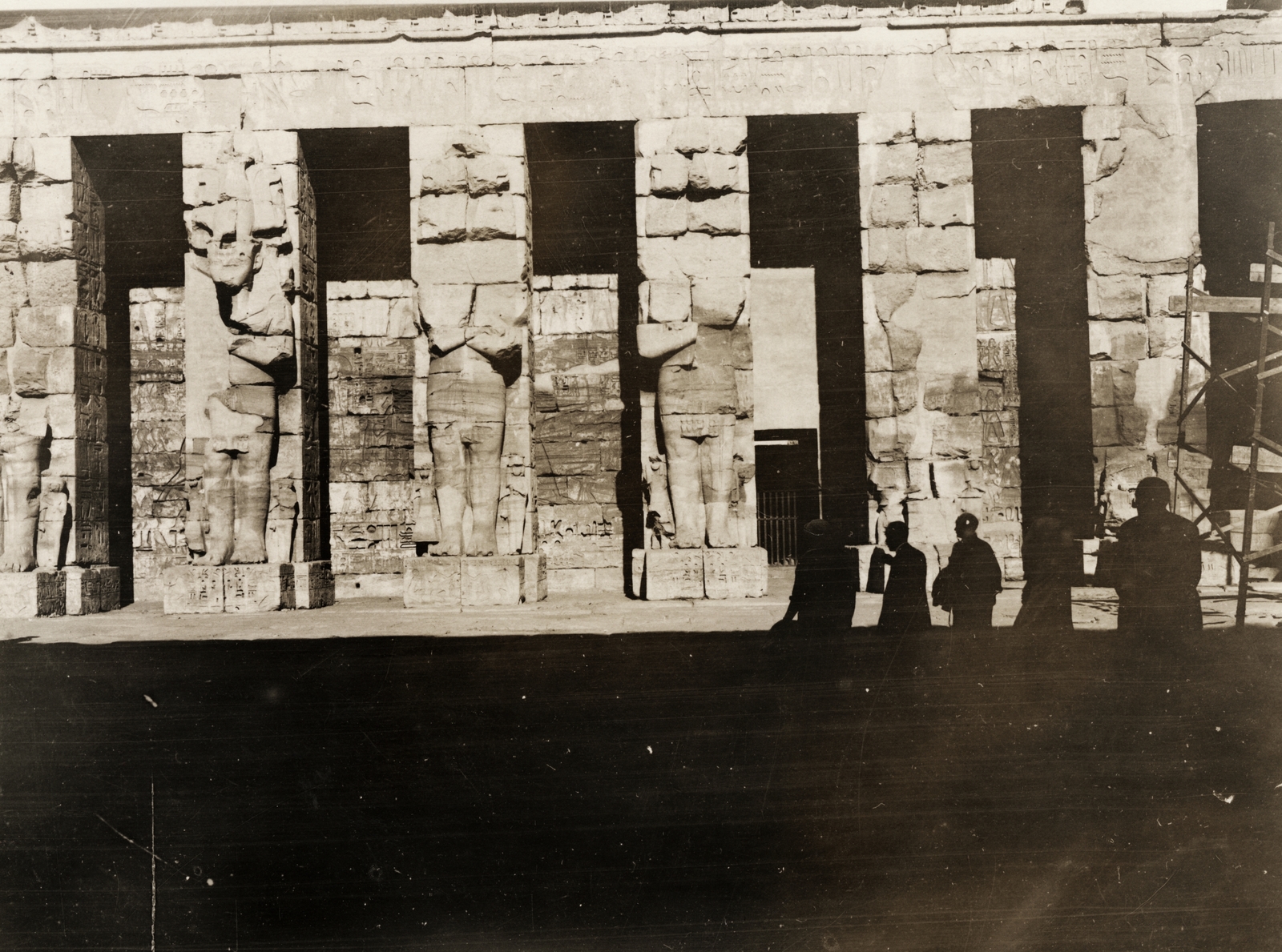 Egyiptom, Medinet Habu, III. Ramszesz halotti temploma., 1921, Hanser Mária, antik kultúra, hieroglifa, Fortepan #120680