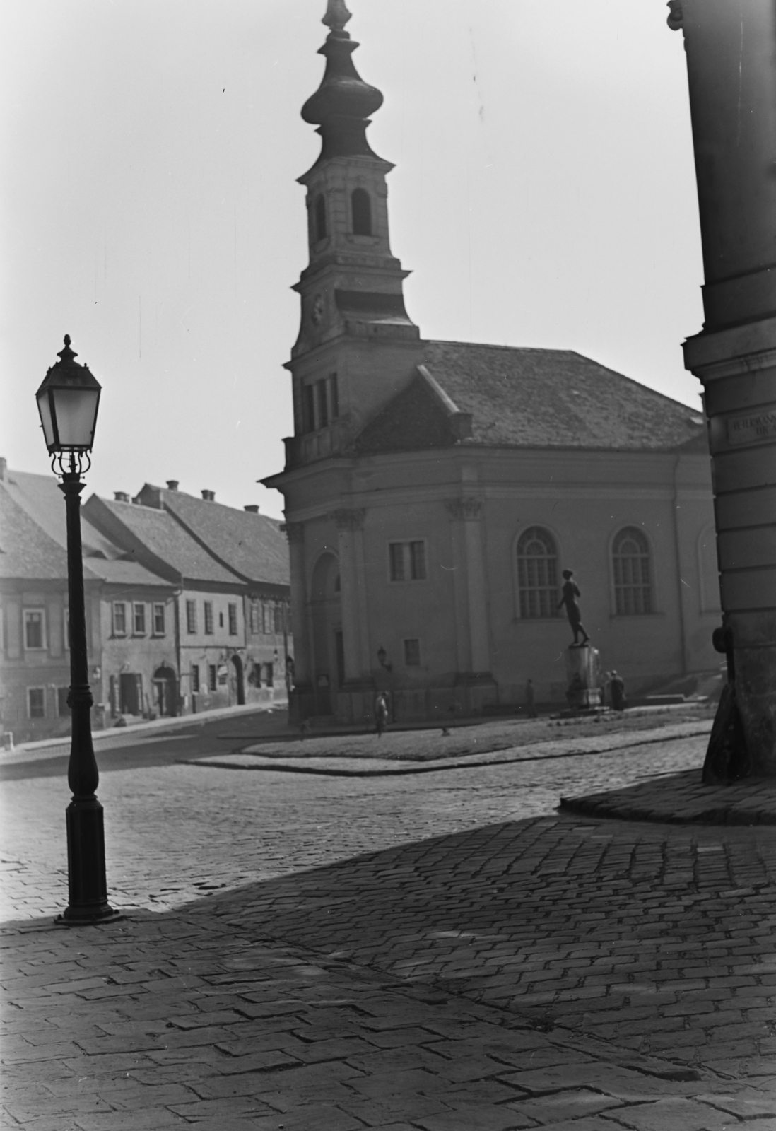 Hungary, Budapest I., Bécsi kapu tér, Budavári Evangélikus templom., 1966, Inkey Tibor, Budapest, Fortepan #120733