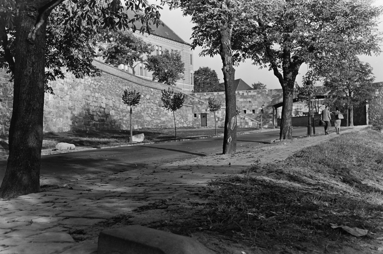 Hungary, Budapest I., Palota út a Fehérvári kapunál, balra fent a Tóth Árpád sétány., 1966, Inkey Tibor, Budapest, slope, Fortepan #120736