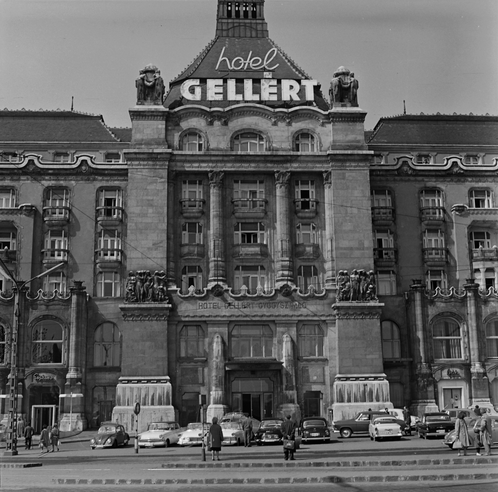 Hungary, Budapest XI., Szent Gellért tér, Gellért Szálló., 1966, Inkey Tibor, hotel, Budapest, Fortepan #120743