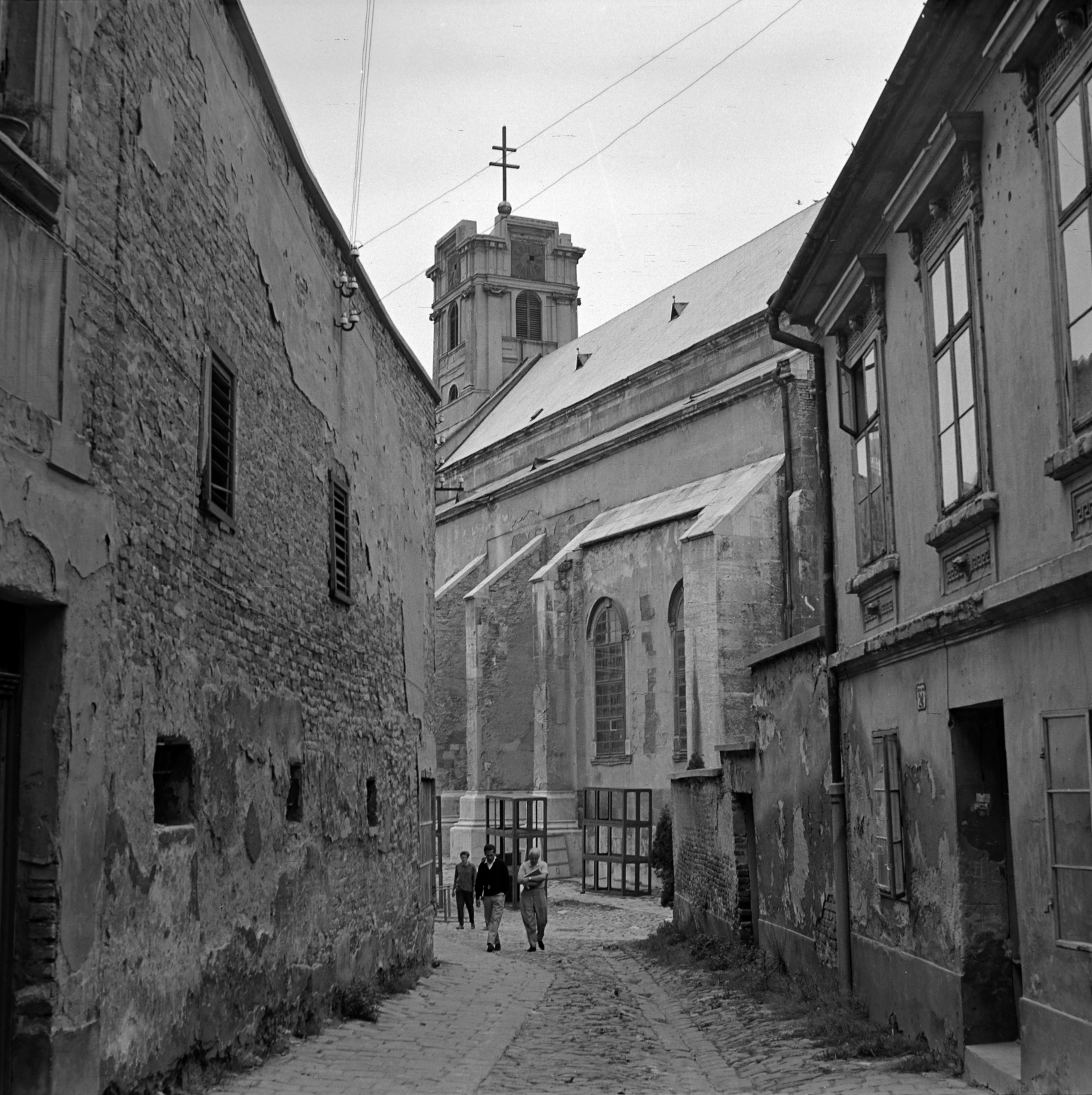 Hungary, Győr, Káptalandomb, szemben a Székesegyház., 1963, Inkey Tibor, Fortepan #120874