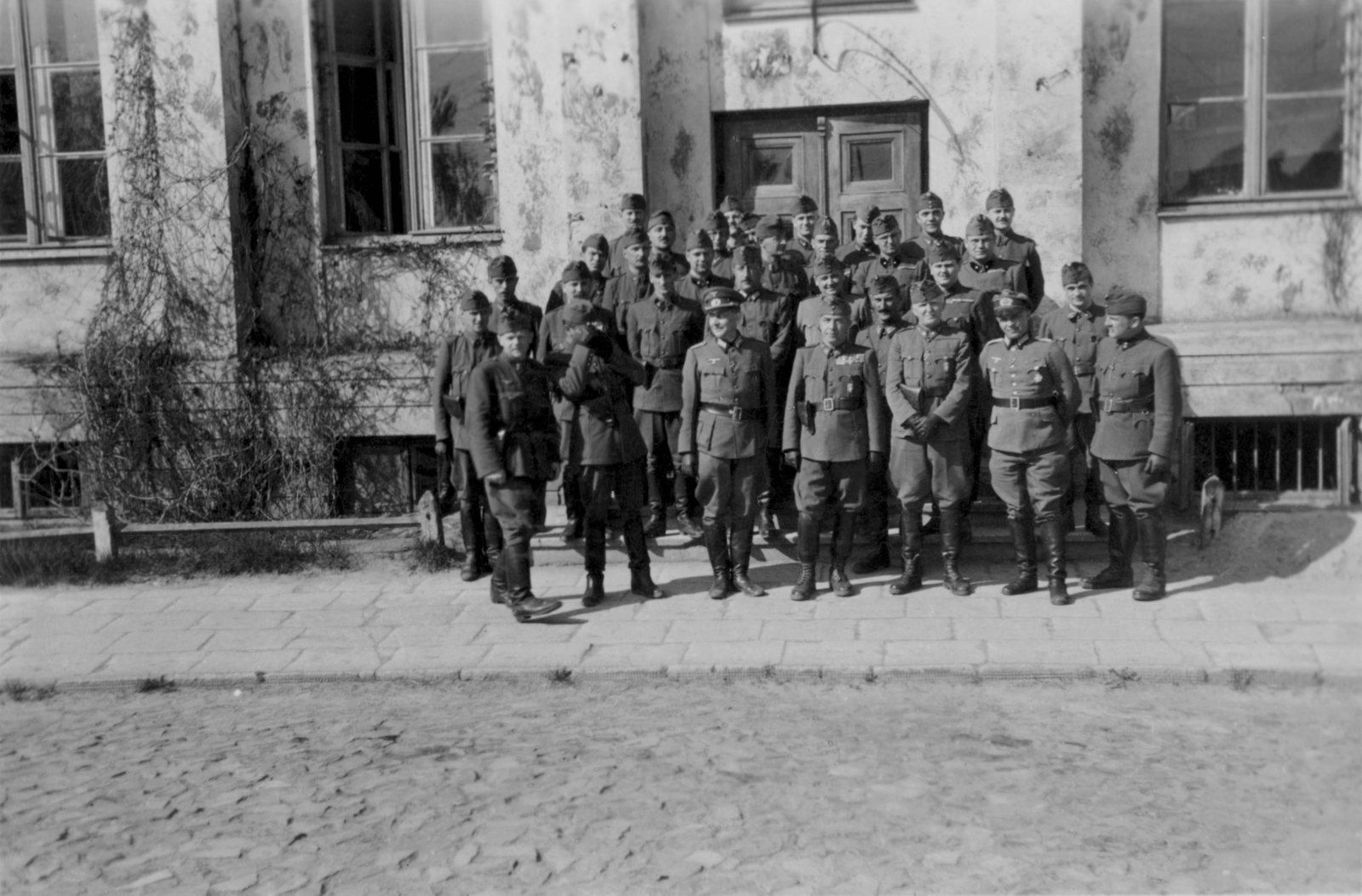 1942, Zádori Ferenc, tableau, second World War, German soldier, Hungarian soldier, Fortepan #121145