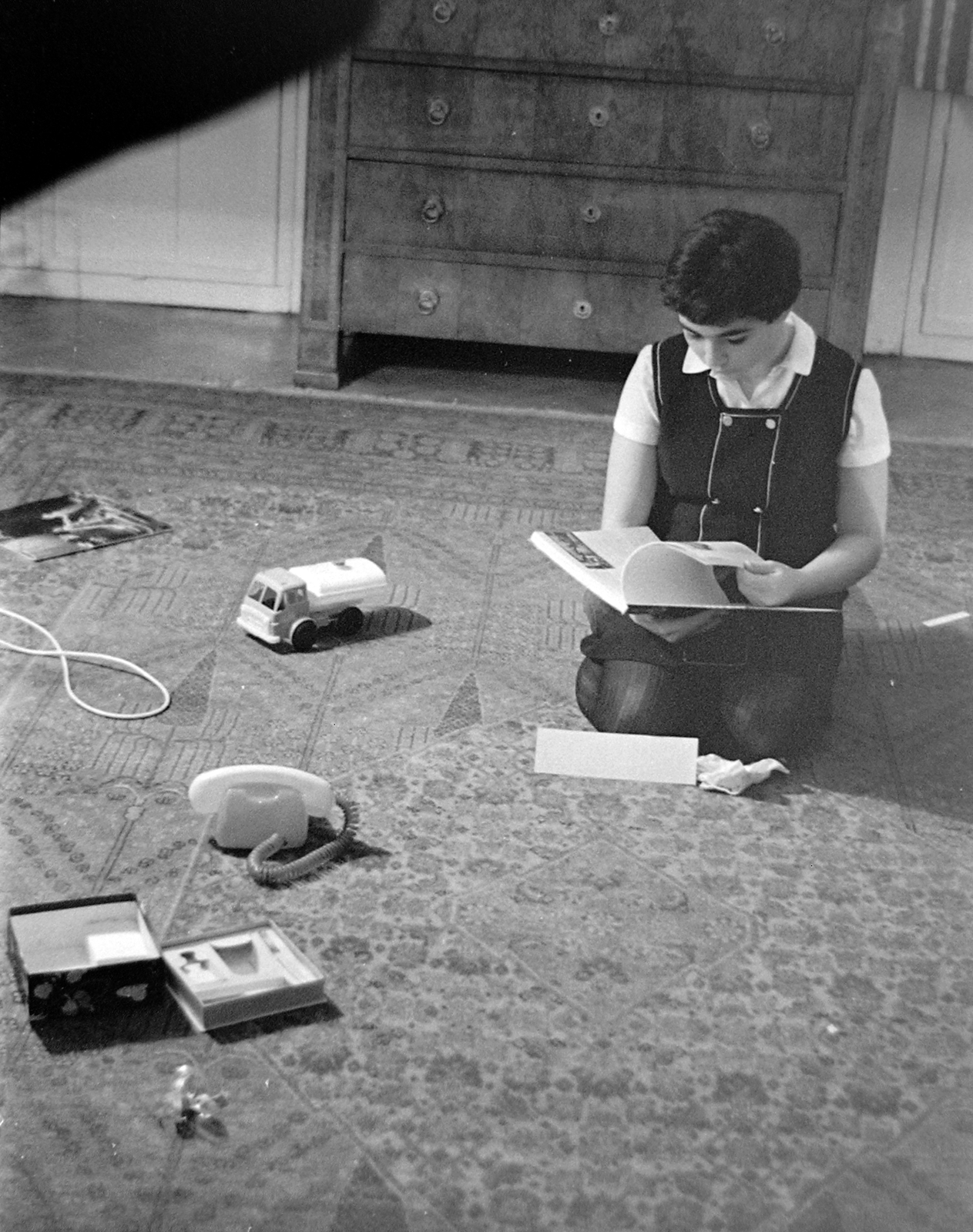 1968, G K, olvasás, telefon, Fortepan #12171