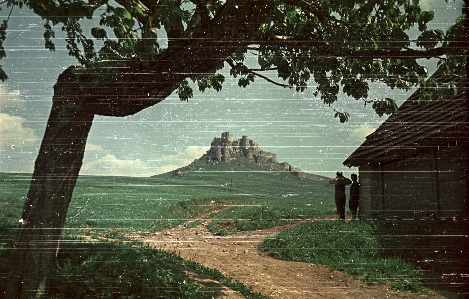 Slovakia, Spišské Podhradie, Szepes vára., 1958, G K, Czechoslovakia, colorful, castle ruins, Fortepan #12250