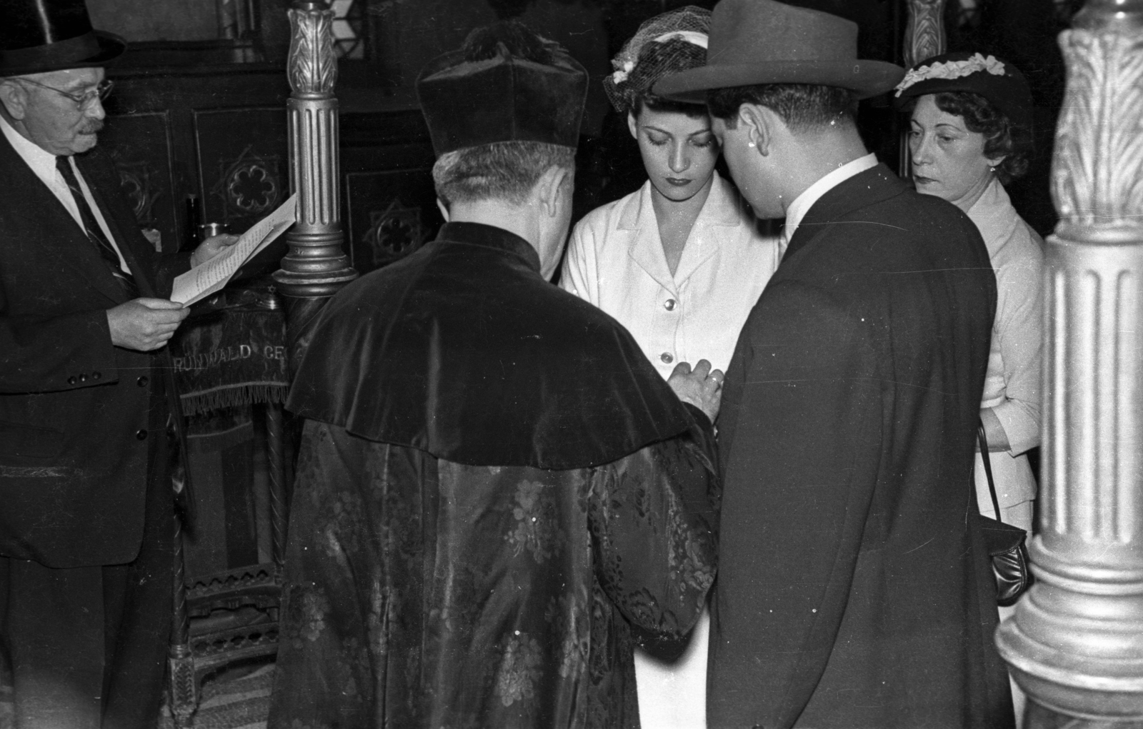 Magyarország, Budapest VII., Dohány utcai zsinagóga., 1953, Hámori Gyula, Budapest, esküvő, zsidóság, Fortepan #123408