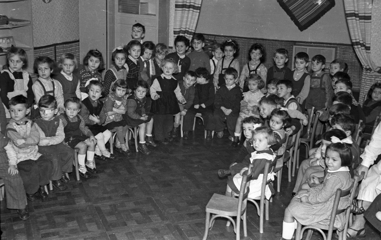 1953, Hámori Gyula, kids, Fortepan #123471